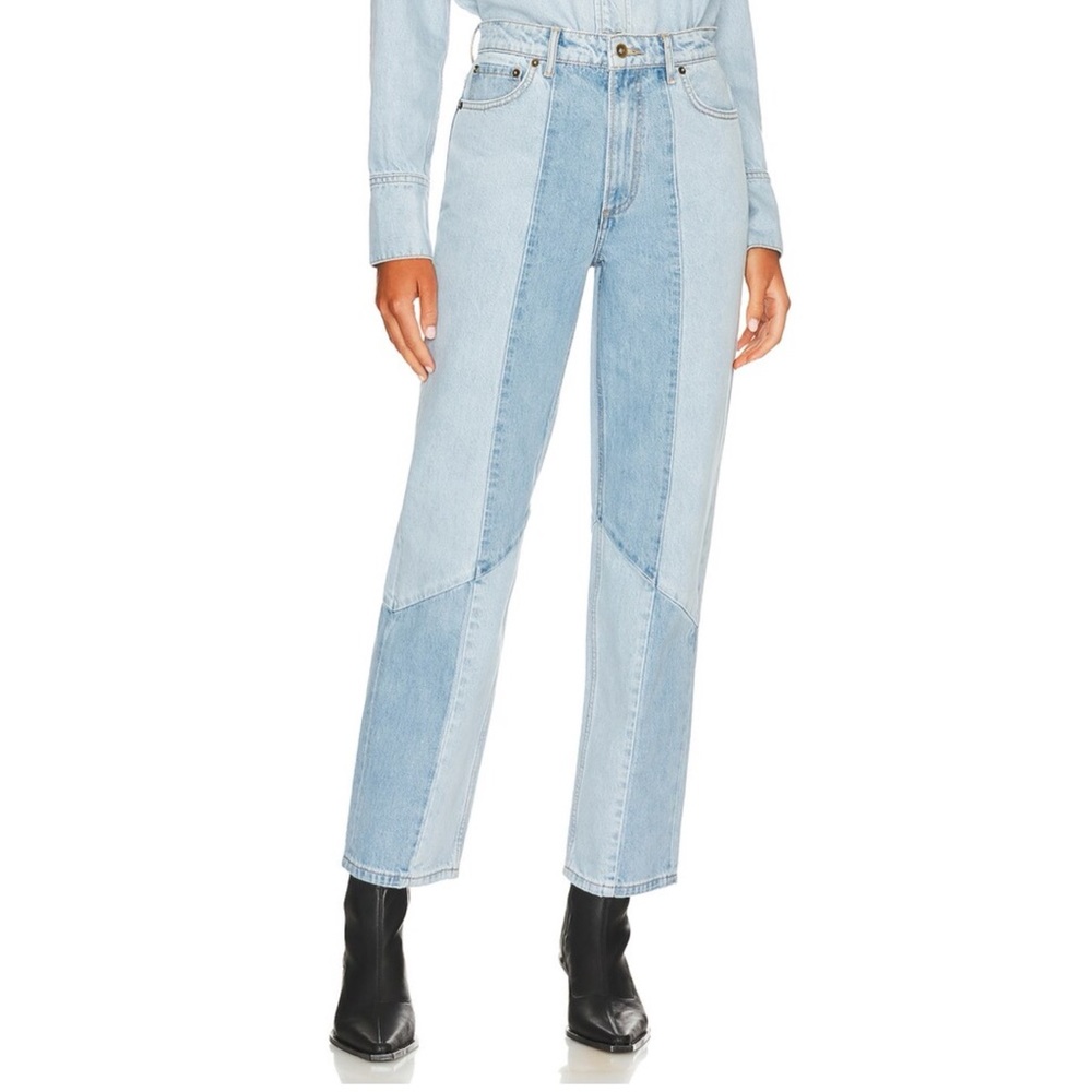 Song of Style Dagny Mixed Wash Jean in Light & Mid Blue